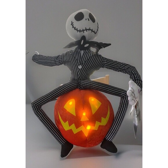 Jack Skellington Halloween 21” Plush Greeter Nightmare Before Christmas NWT - Picture 2 of 6